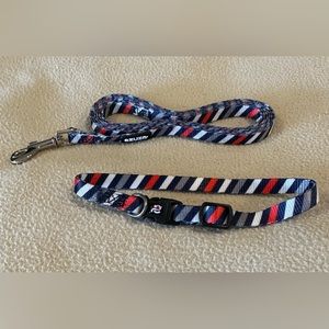 NWT Azure striped xs dog collar and leash